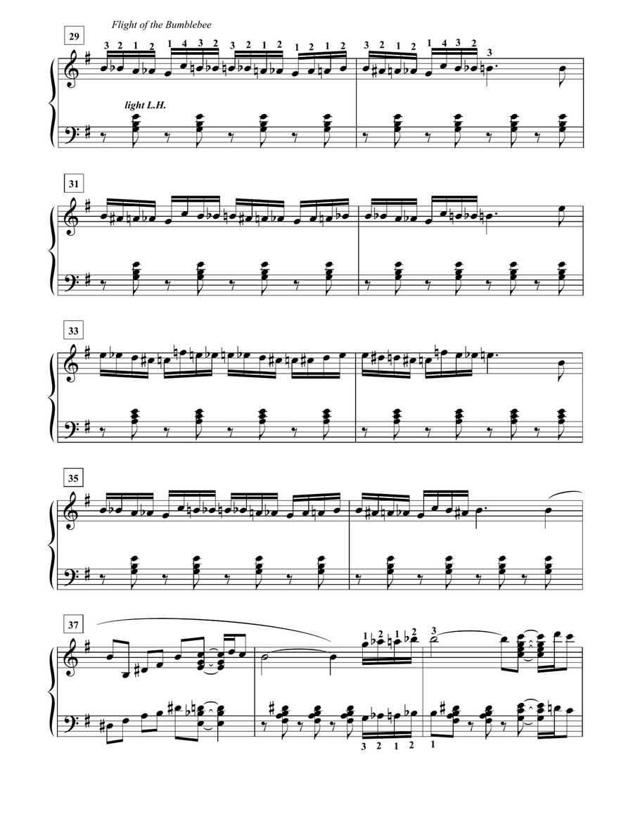 In My Heart There Rings a Melody with Flight of the Bumblebee Piano scores gallery preview page 3