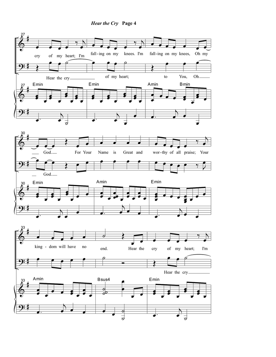 Hear the Cry (2-part Version) 2-Part scores gallery preview page 5