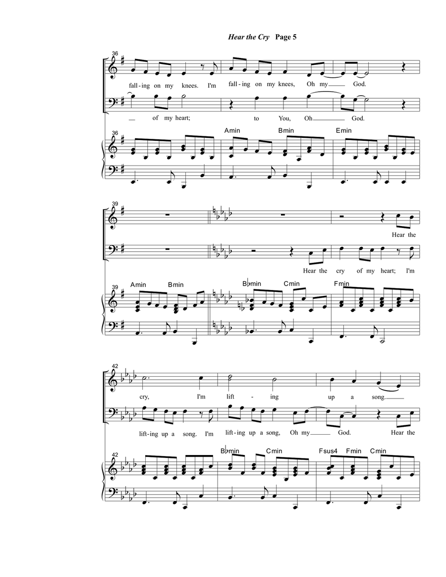 Hear the Cry (2-part Version) 2-Part scores gallery preview page 6