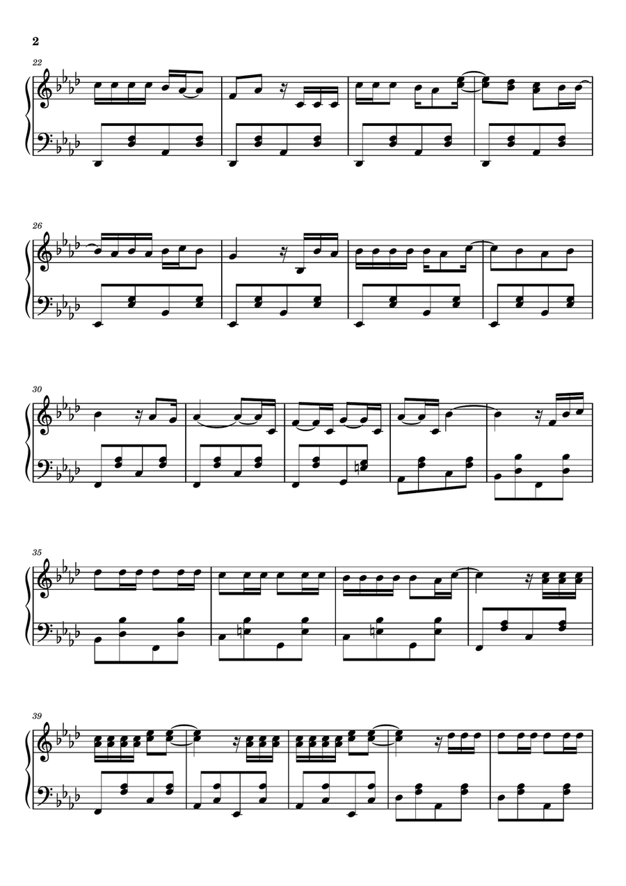 A Un Passo Da Te A Un Passo Da Te Piano Solo scores gallery preview page 2
