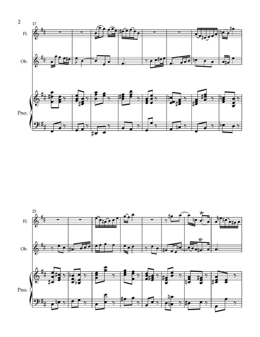 BWV 92 No. 8 BWV 92 No. 8 Flute Duet scores gallery preview page 2