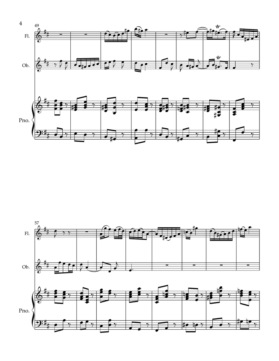 BWV 92 No. 8 BWV 92 No. 8 Flute Duet scores gallery preview page 4