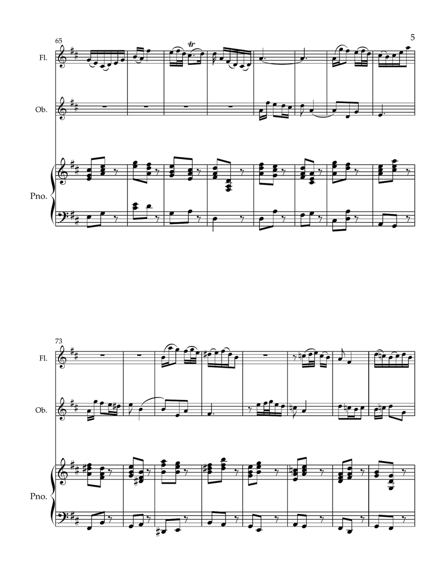 BWV 92 No. 8 BWV 92 No. 8 Flute Duet scores gallery preview page 5