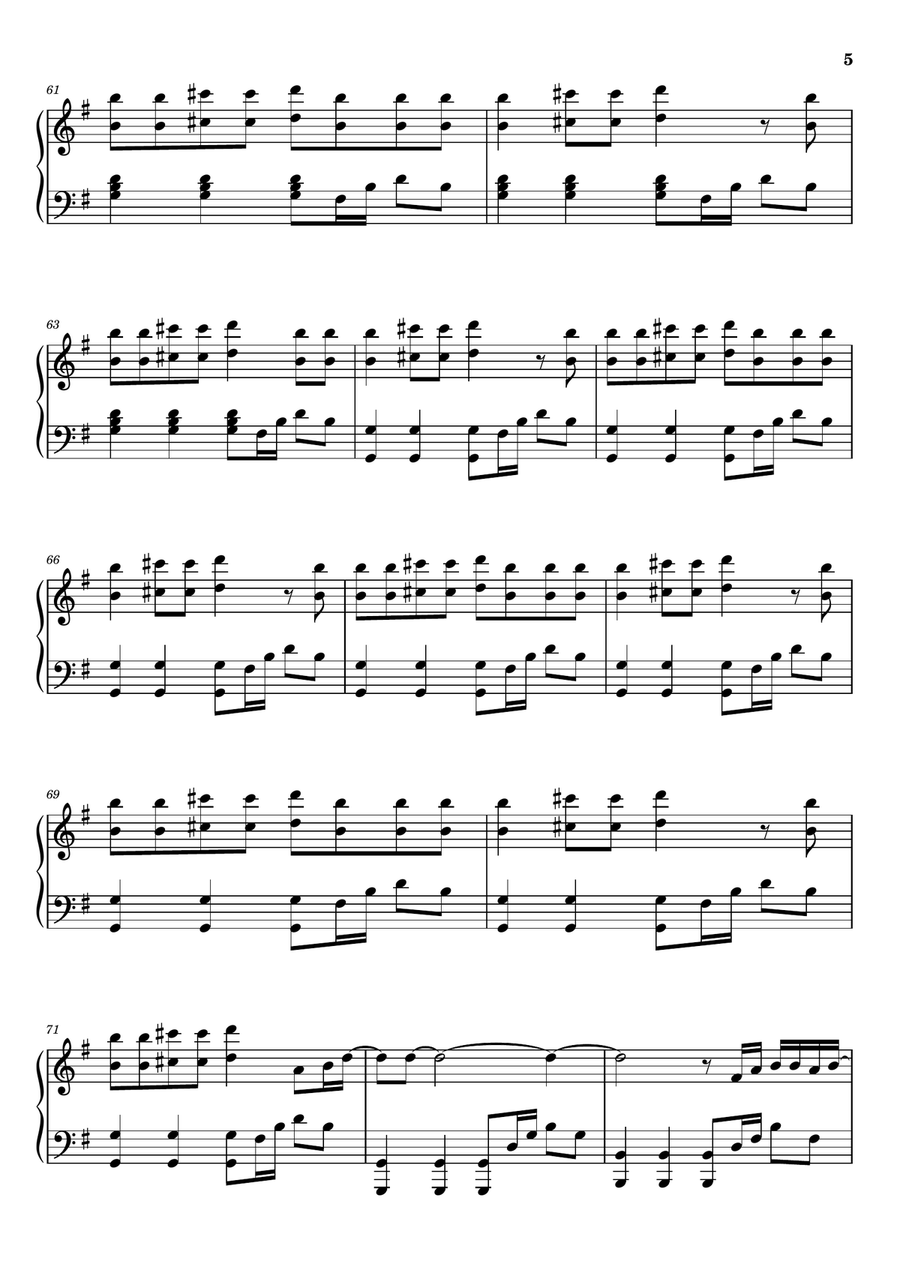 Pump It Up Pump It Up Piano Solo scores gallery preview page 5