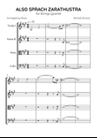 Also Sprach Zarathustra - String Quartet in A Major - Letter Names - Sheet Music