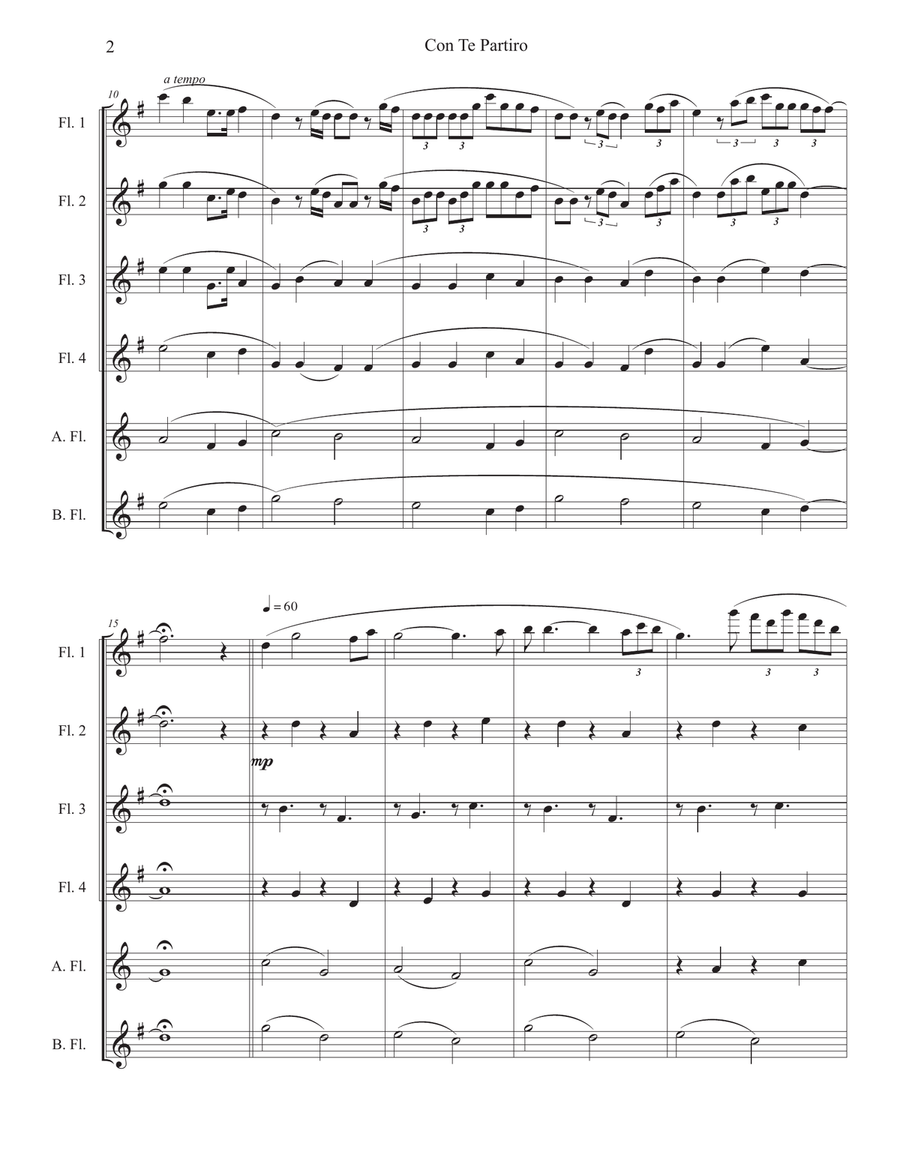 Con Te Partiro (Time To Say Goodbye) Woodwind Ensemble scores gallery preview page 2