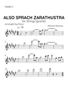 Also Sprach Zarathustra - String Quartet in F# Major - Letter Names - Sheet Music String Quartet scores gallery preview page 3
