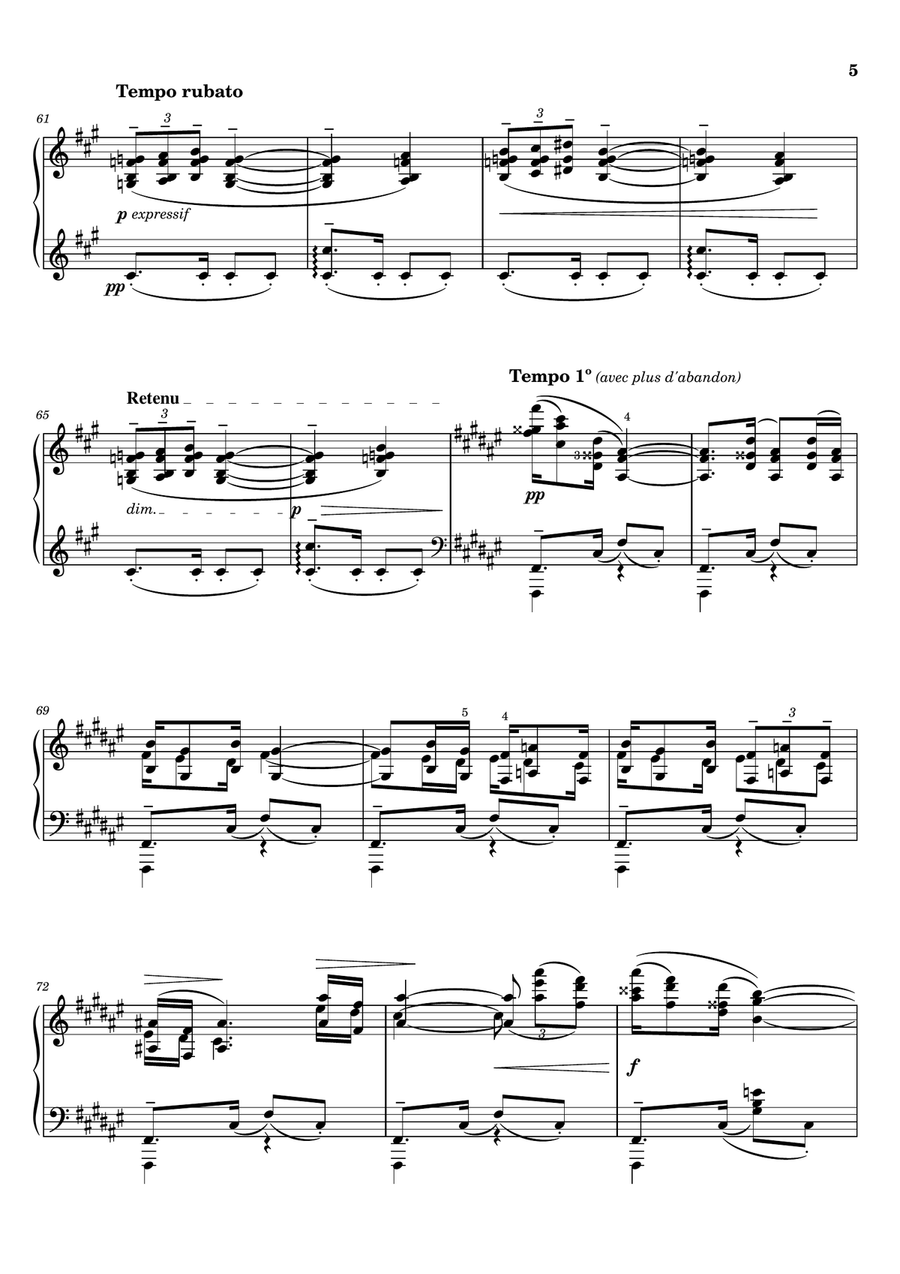 Claude Debussy - Estampes II. La soirée dans Grenade L.100 - for Piano Solo With Fingered Original Piano Solo scores gallery preview page 5