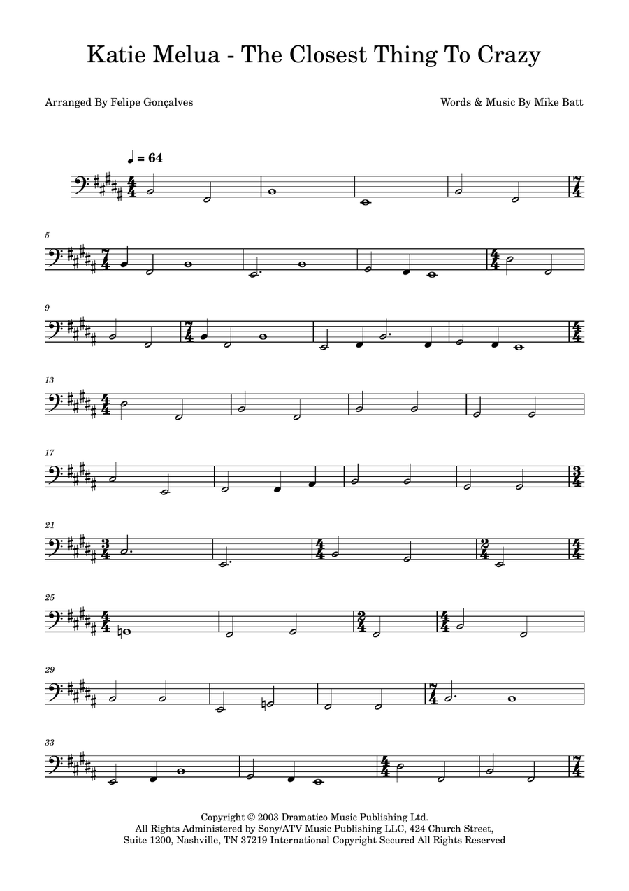 The Closest Thing To Crazy Acoustic Guitar scores gallery preview page 1