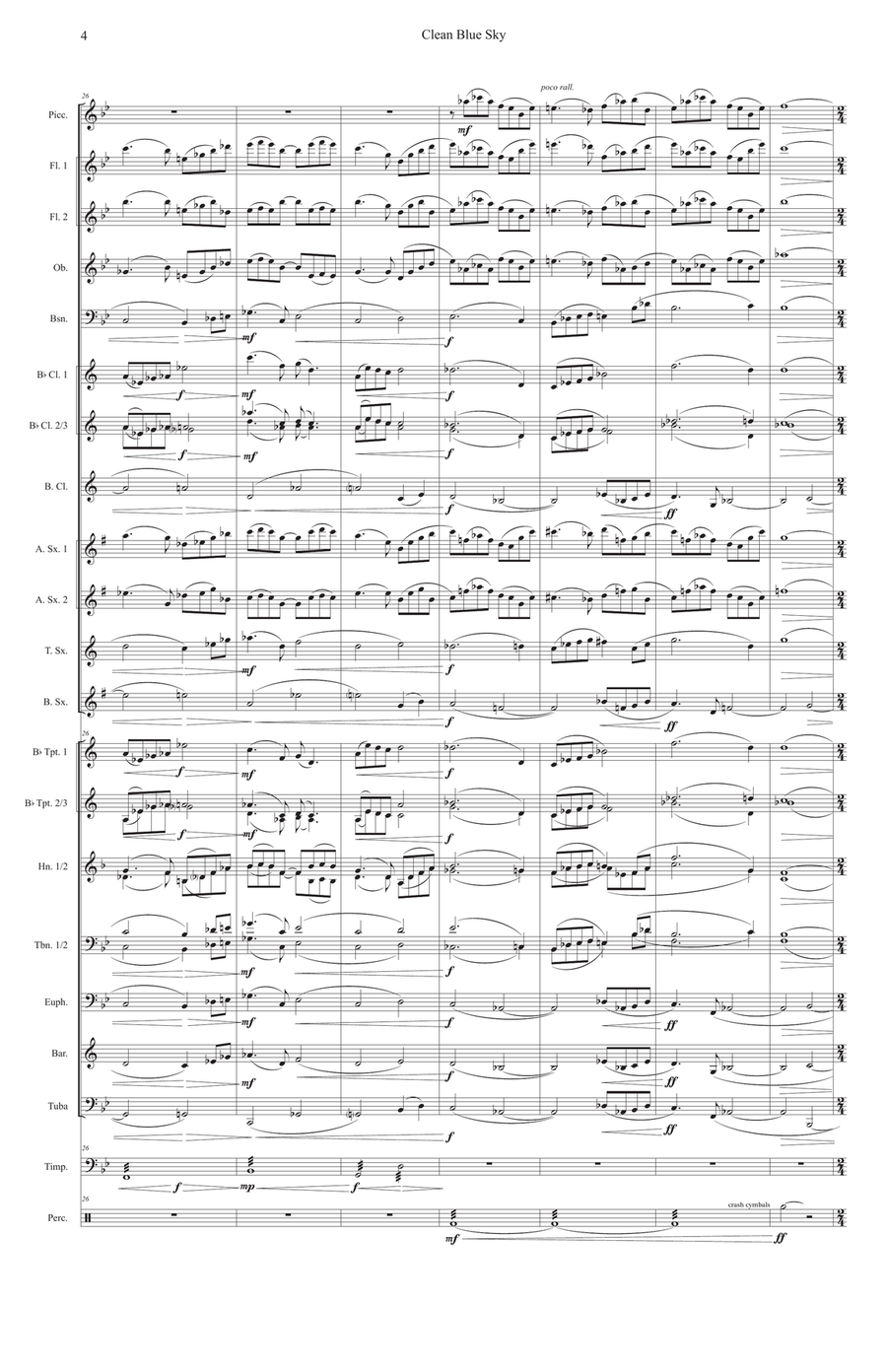 Clean Blue Sky Concert Band scores gallery preview page 6