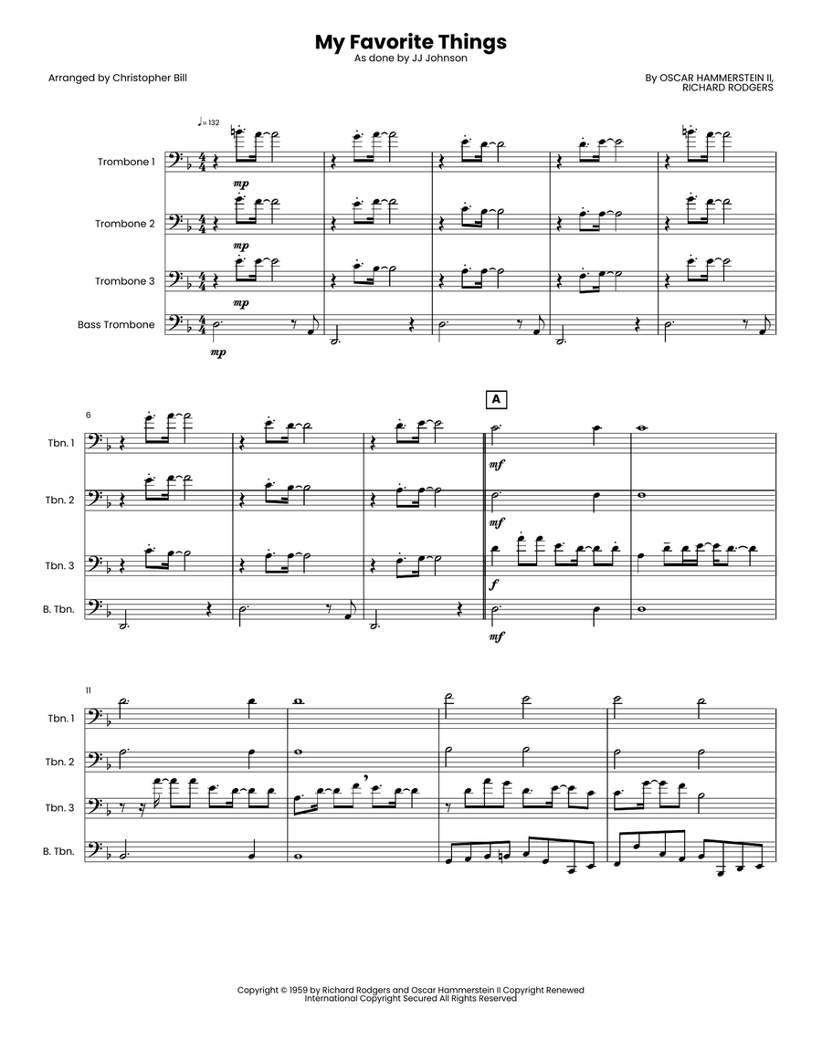 My Favorite Things My Favorite Things Small Ensemble scores gallery preview page 1
