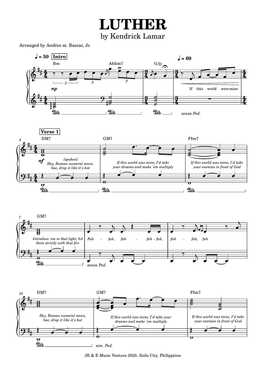 Luther Luther A Cappella scores gallery preview page 1