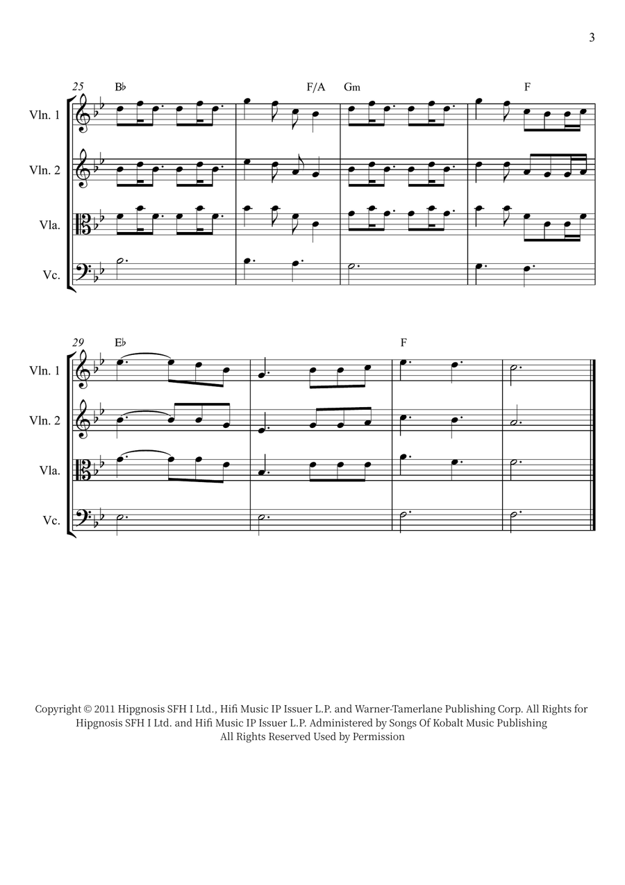 A Thousand Years String Quartet scores gallery preview page 3