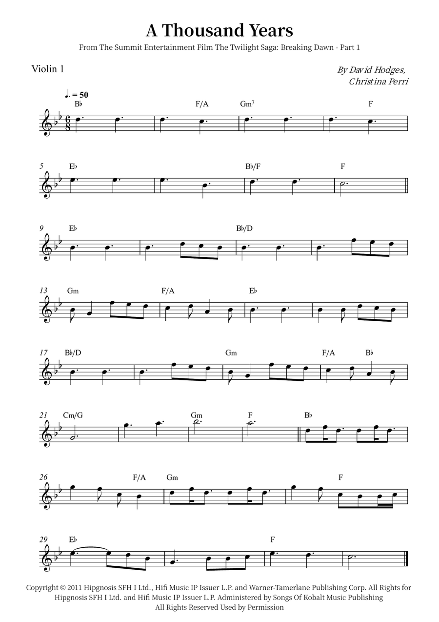 A Thousand Years String Quartet scores gallery preview page 4