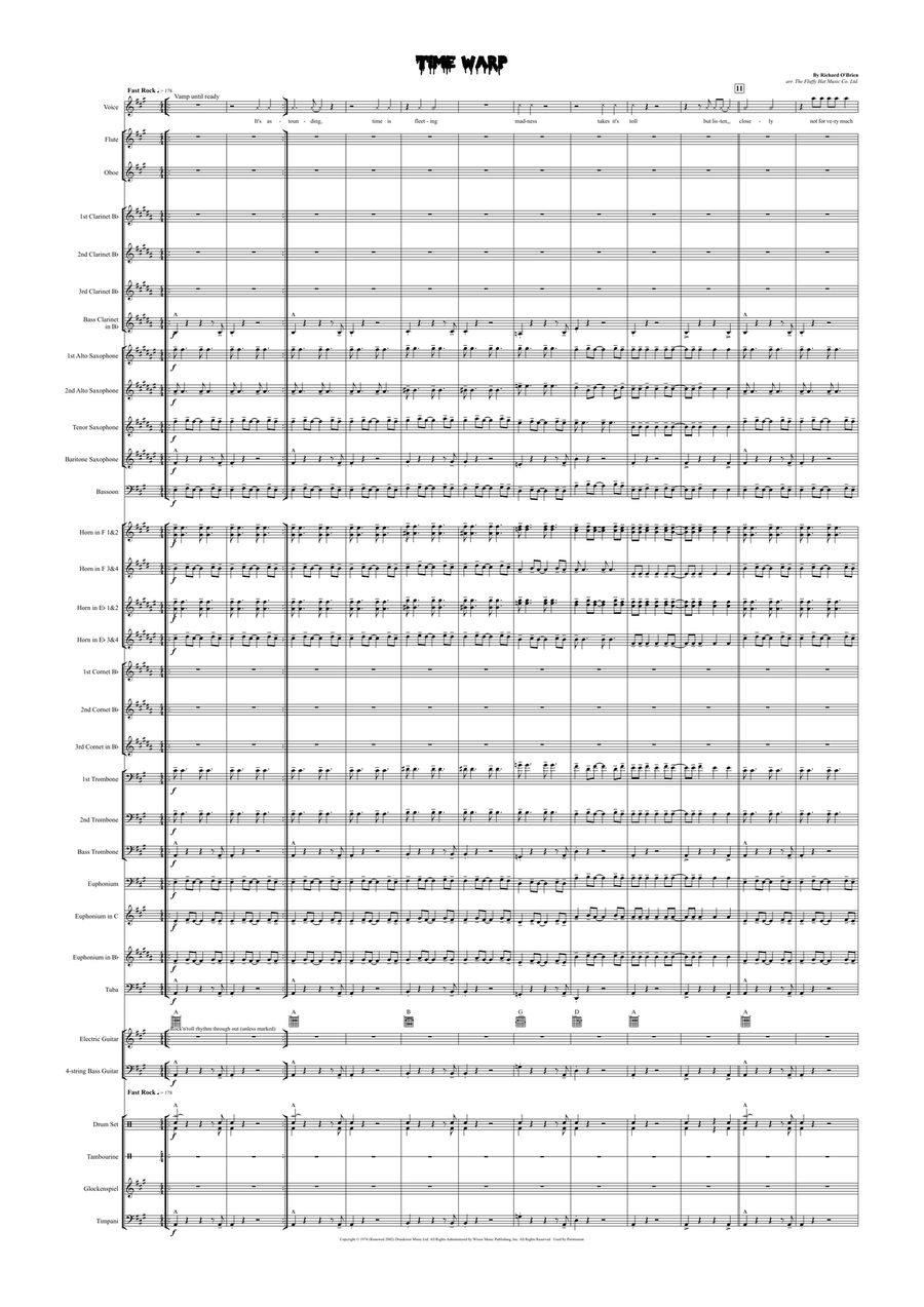 Time Warp Time Warp Concert Band scores gallery preview page 1