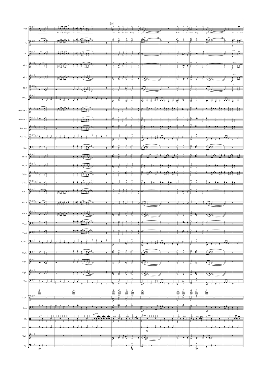 Time Warp Time Warp Concert Band scores gallery preview page 5