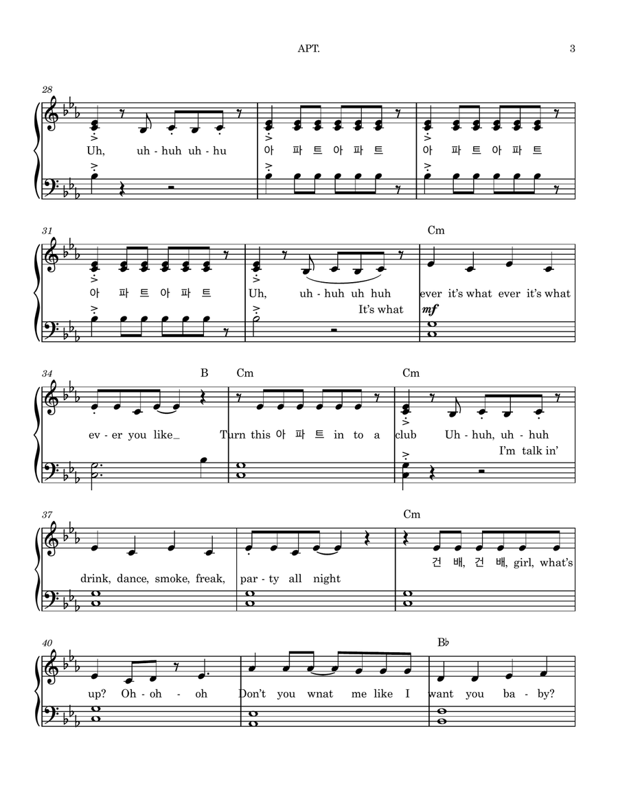 Apt. Apt. Piano, Vocal scores gallery preview page 3