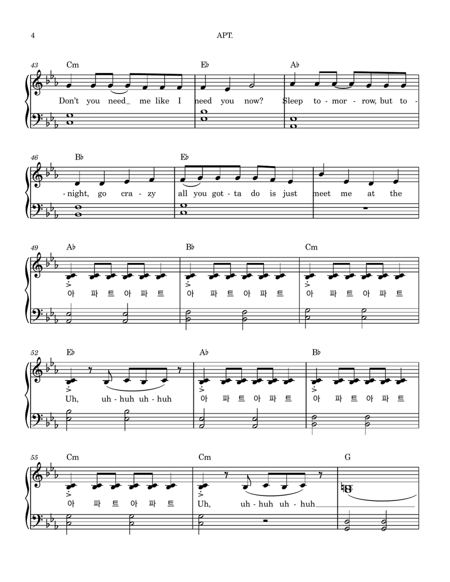 Apt. Apt. Piano, Vocal scores gallery preview page 4