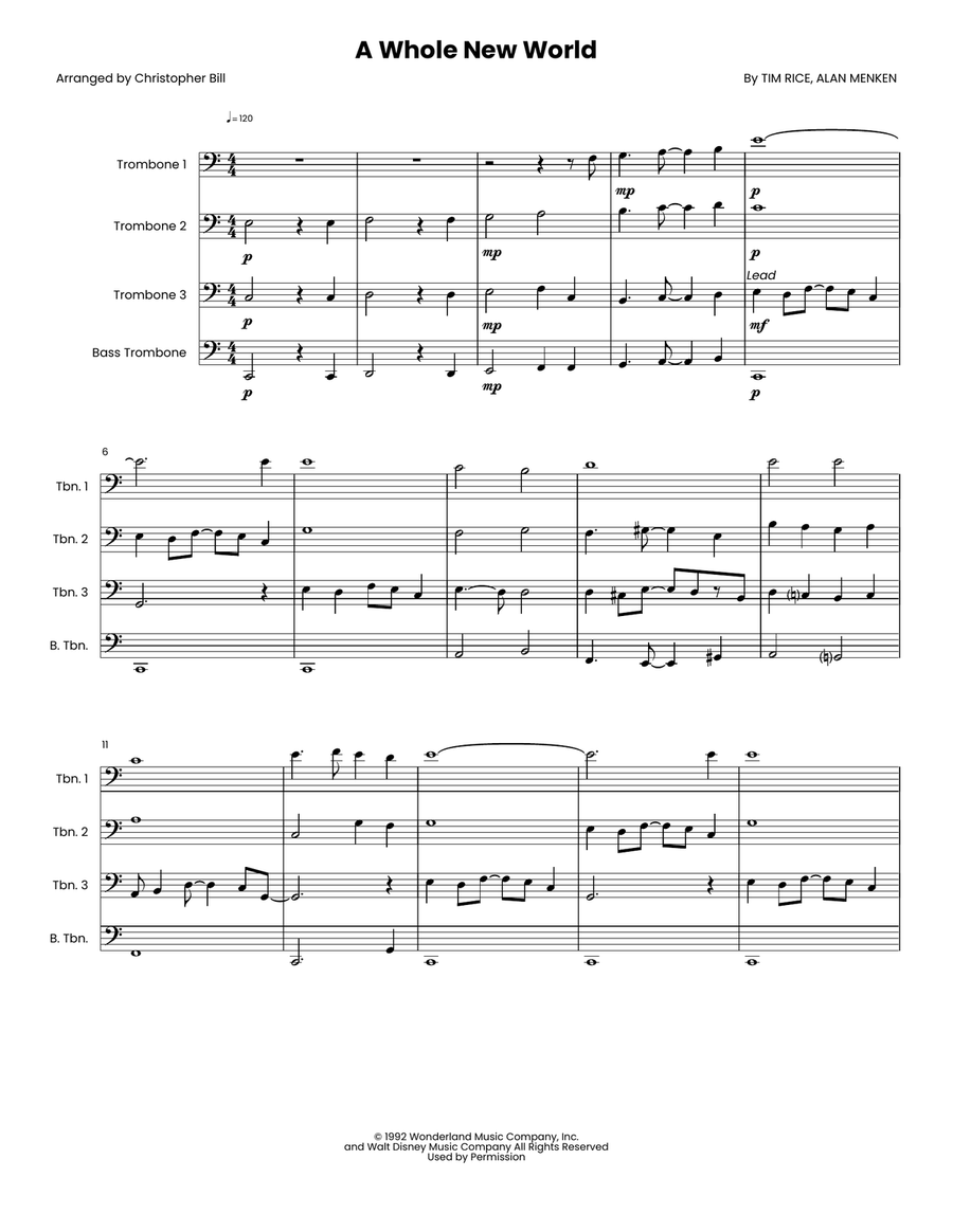 A Whole New World A Whole New World Small Ensemble scores gallery preview page 1