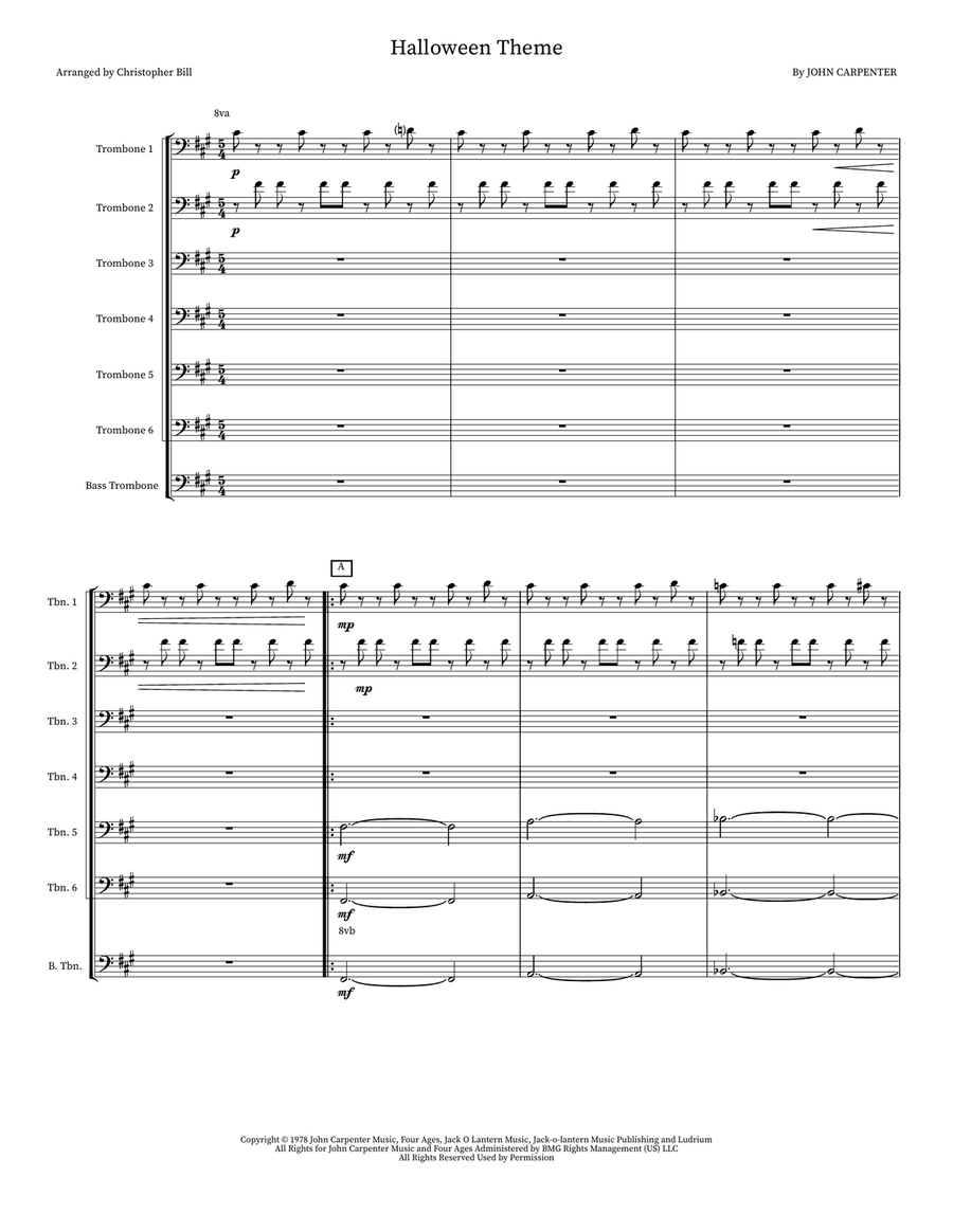 Halloween Theme Halloween Theme Small Ensemble scores gallery preview page 1