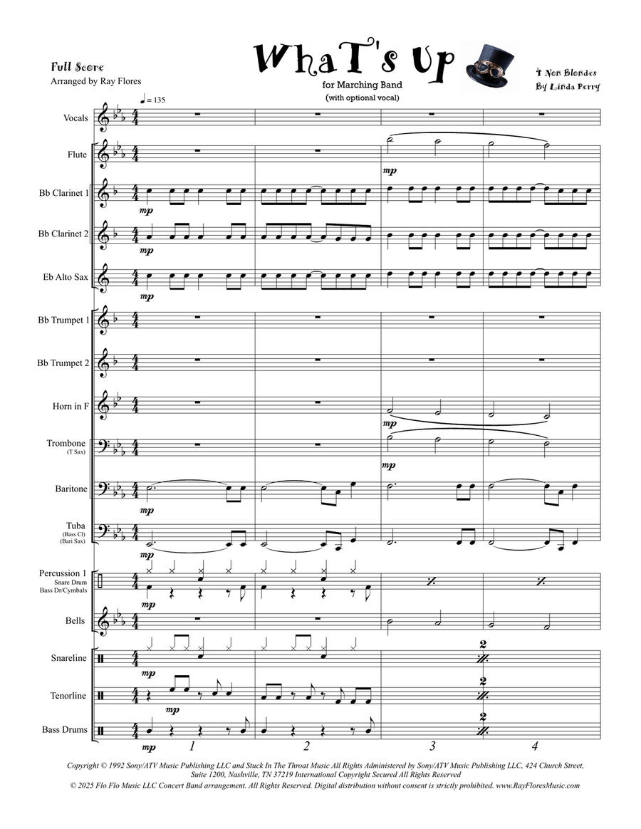 What's Up Marching Band scores gallery preview page 3