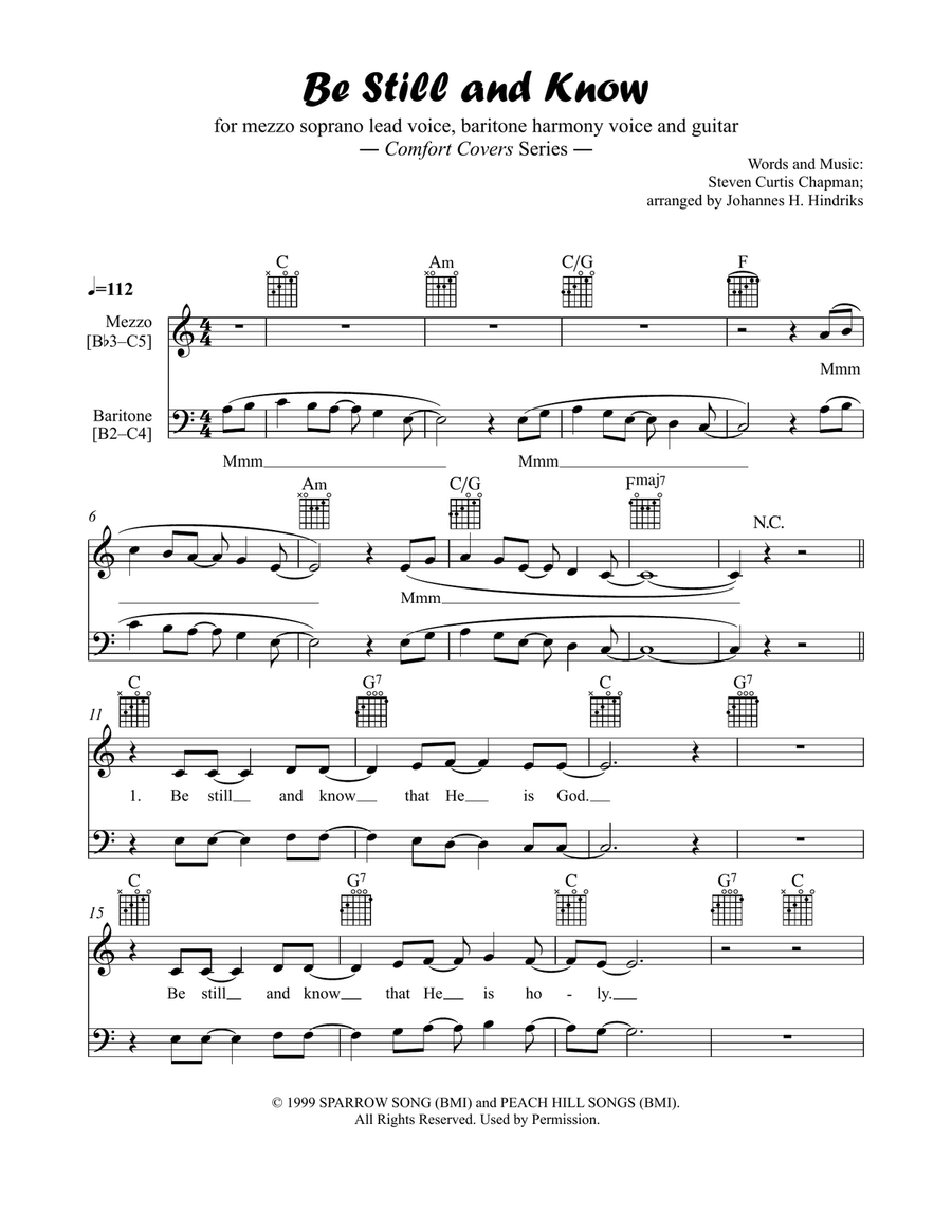 Be Still And Know Piano scores gallery preview page 2