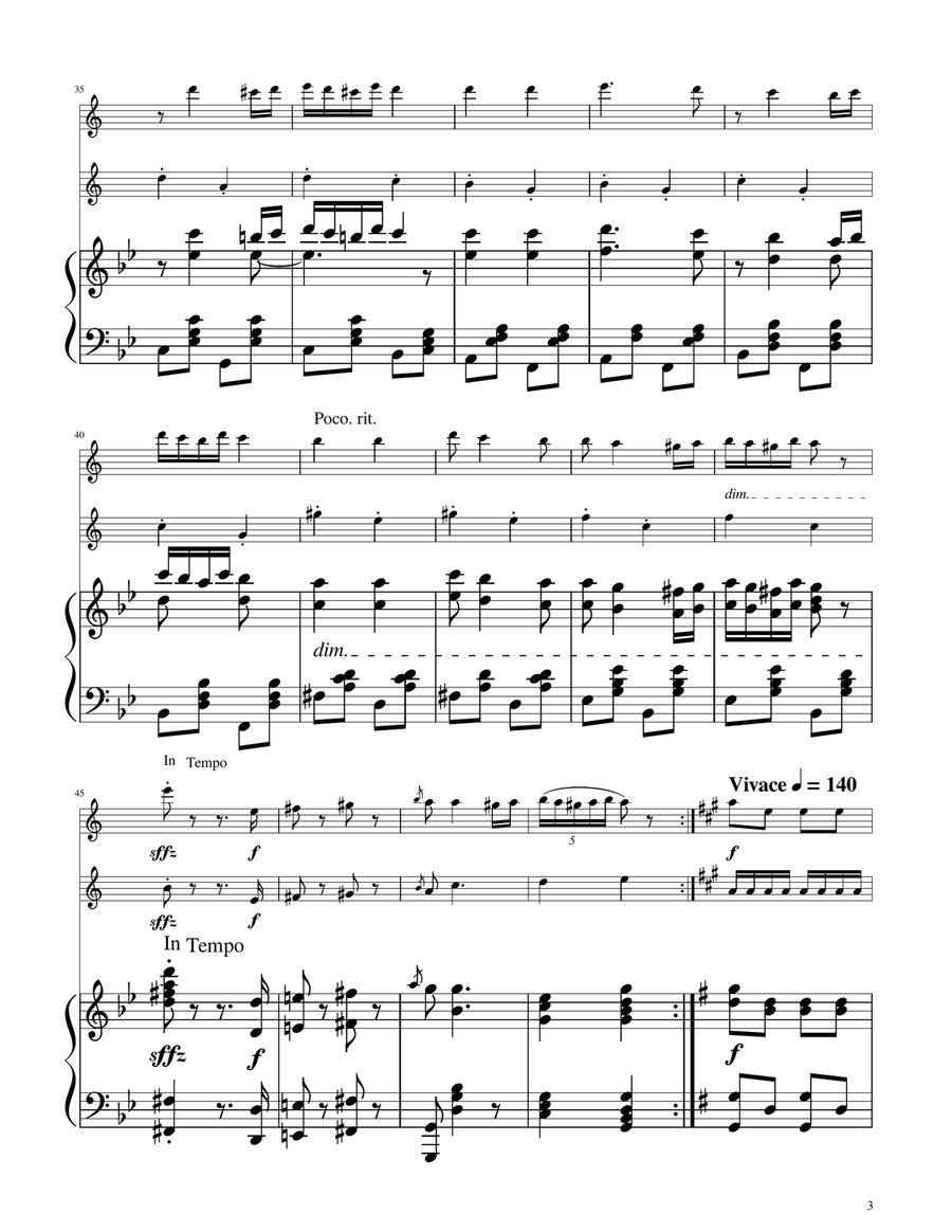 Hungarian Dance No. 5 - Clarinet Duet Clarinet Duet scores gallery preview page 3