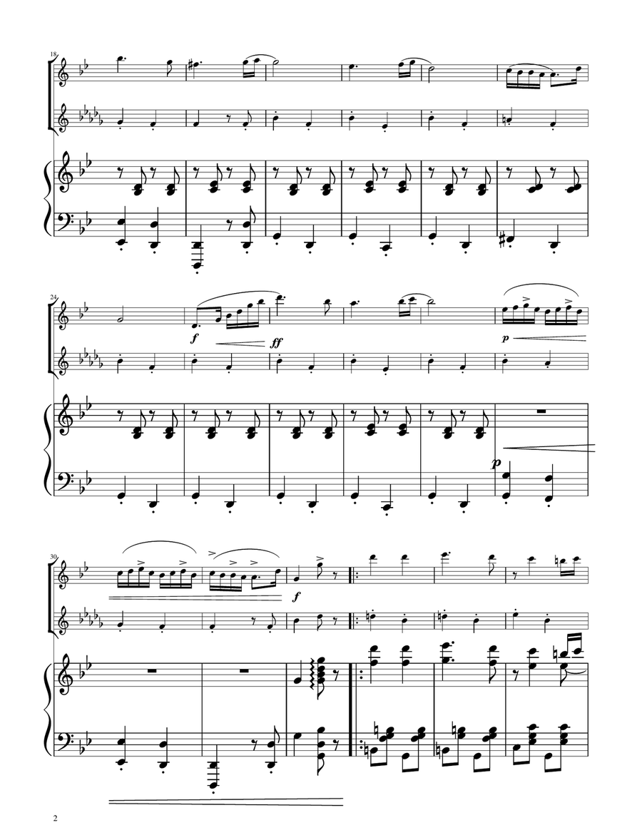Hungarian Dance No. 5 - Oboe and Oboe D'amore Duet Woodwind Duet scores gallery preview page 2