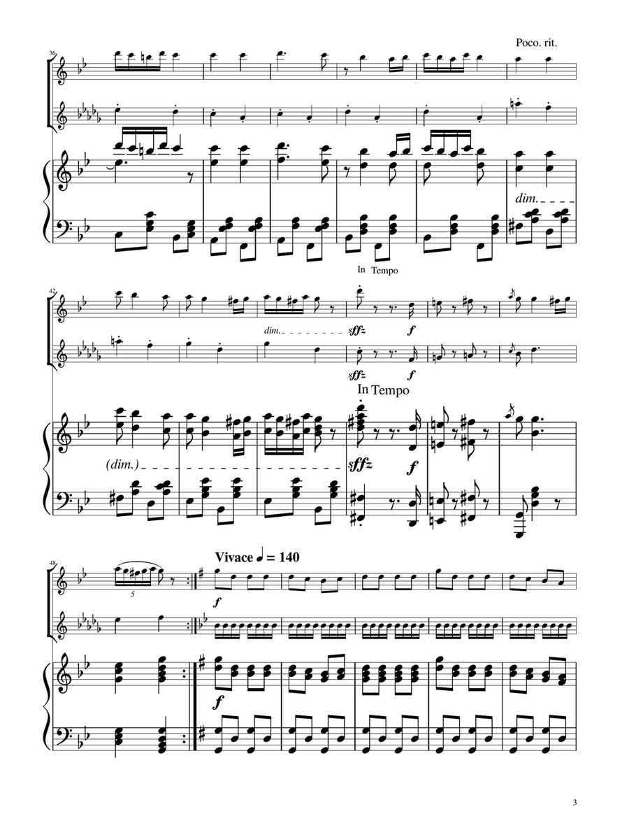 Hungarian Dance No. 5 - Oboe and Oboe D'amore Duet Woodwind Duet scores gallery preview page 3
