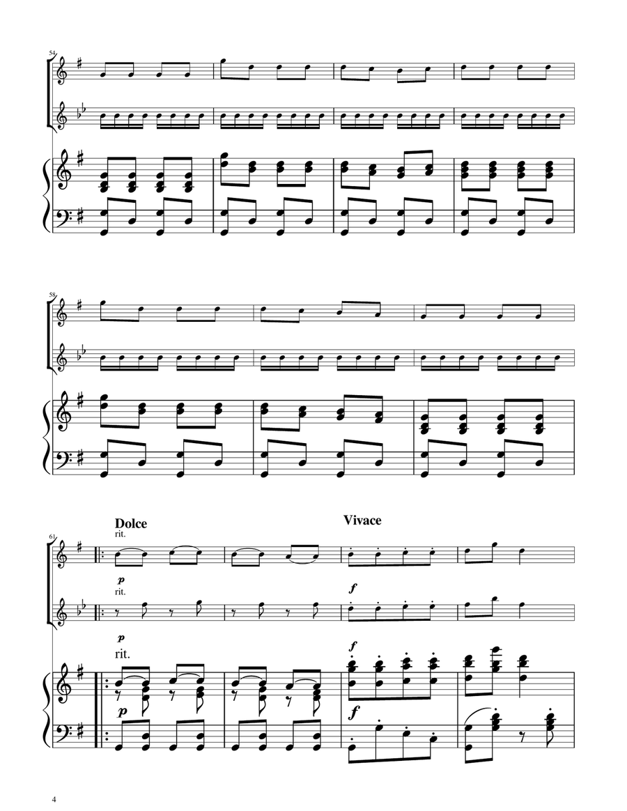 Hungarian Dance No. 5 - Oboe and Oboe D'amore Duet Woodwind Duet scores gallery preview page 4