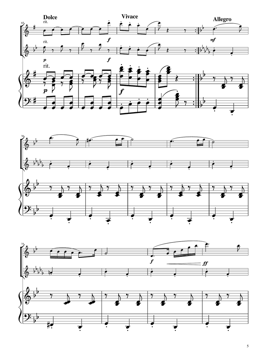Hungarian Dance No. 5 - Oboe and Oboe D'amore Duet Woodwind Duet scores gallery preview page 5