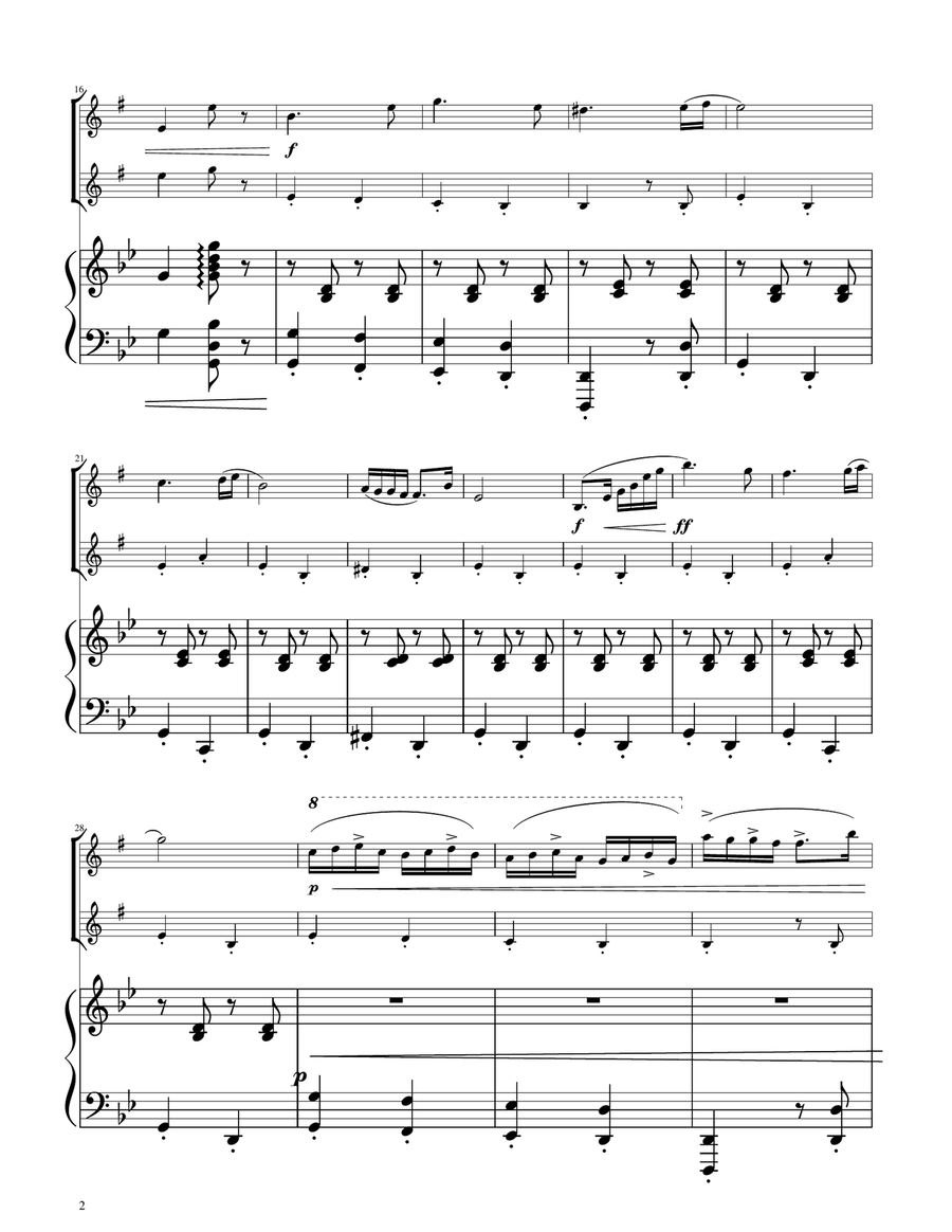 Hungarian Dance No. 5 - Alto Sax Duet Woodwind Duet scores gallery preview page 2