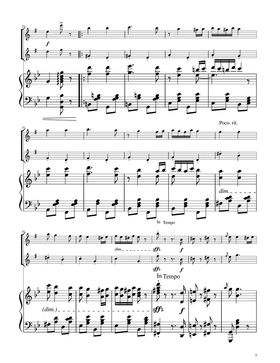 Hungarian Dance No. 5 - Alto Sax Duet Woodwind Duet scores gallery preview page 3