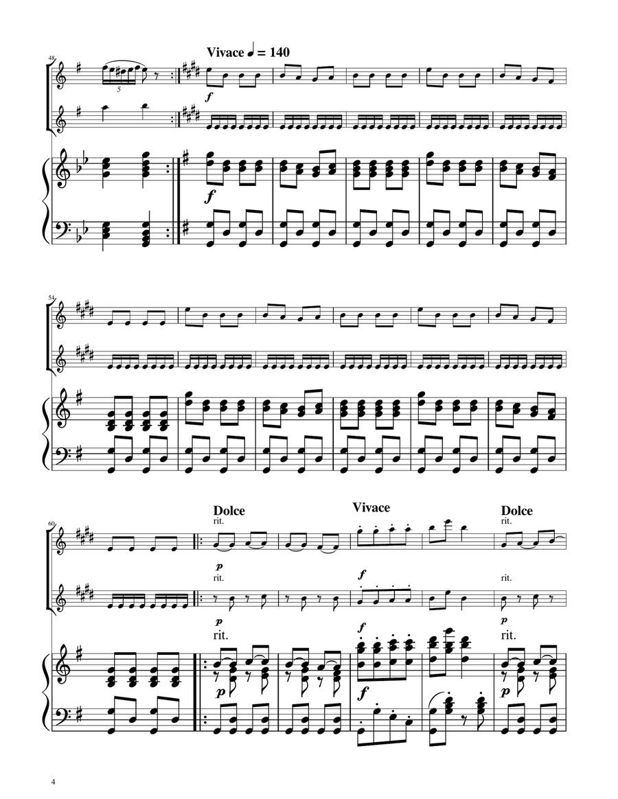 Hungarian Dance No. 5 - Alto Sax Duet Woodwind Duet scores gallery preview page 4