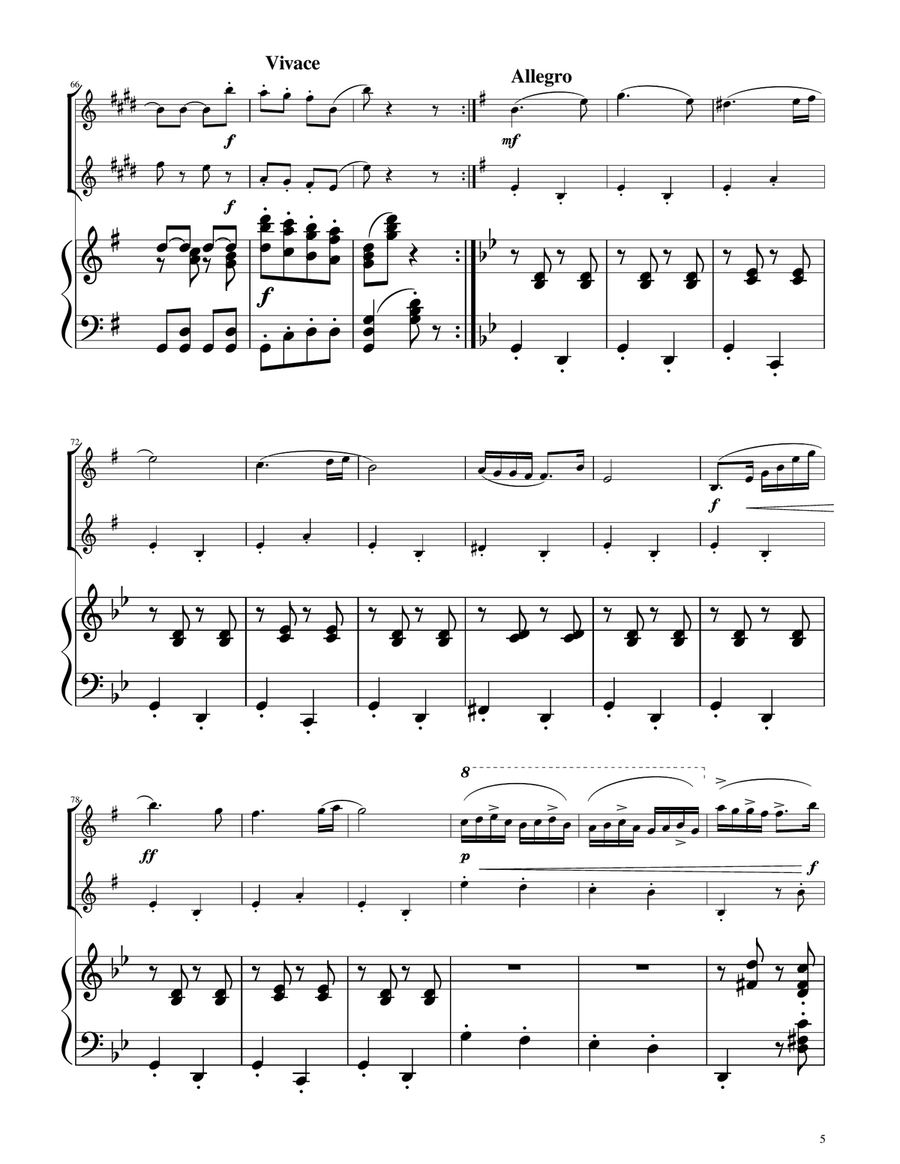 Hungarian Dance No. 5 - Alto Sax Duet Woodwind Duet scores gallery preview page 5
