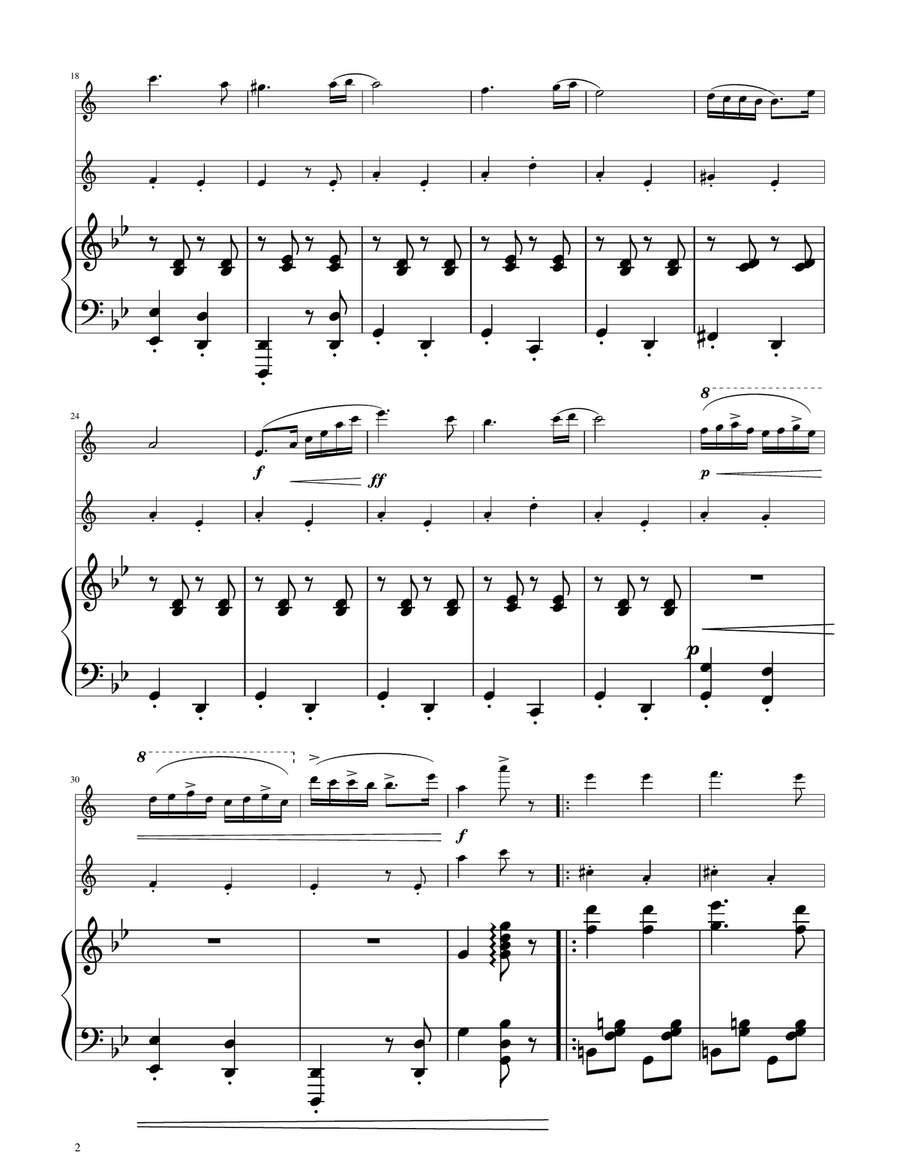 Hungarian Dance No. 5 - Tenor Sax Duet Woodwind Duet scores gallery preview page 2