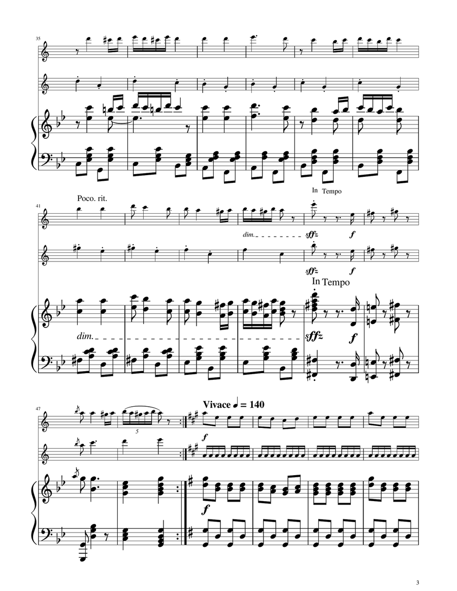 Hungarian Dance No. 5 - Tenor Sax Duet Woodwind Duet scores gallery preview page 3