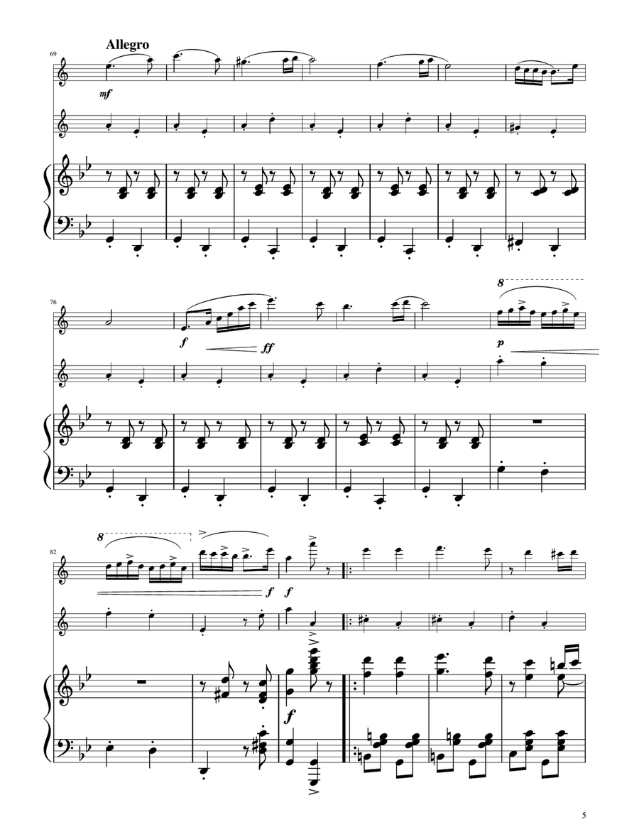 Hungarian Dance No. 5 - Tenor Sax Duet Woodwind Duet scores gallery preview page 5