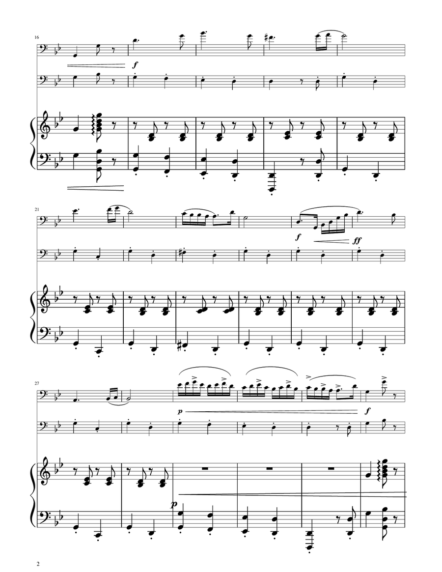 Hungarian Dance No. 5 - Trombone Duet Trombone Duet scores gallery preview page 2