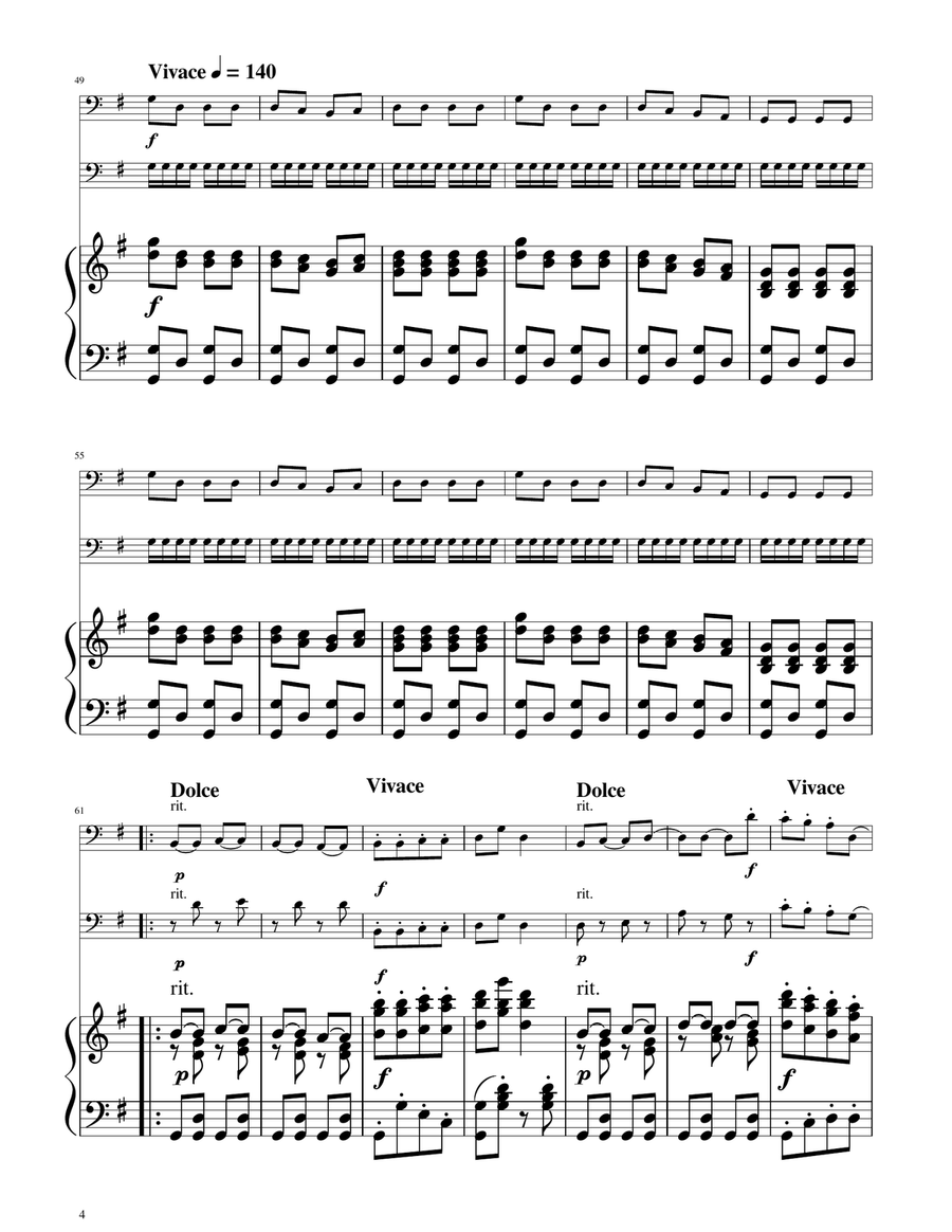 Hungarian Dance No. 5 - Trombone Duet Trombone Duet scores gallery preview page 4