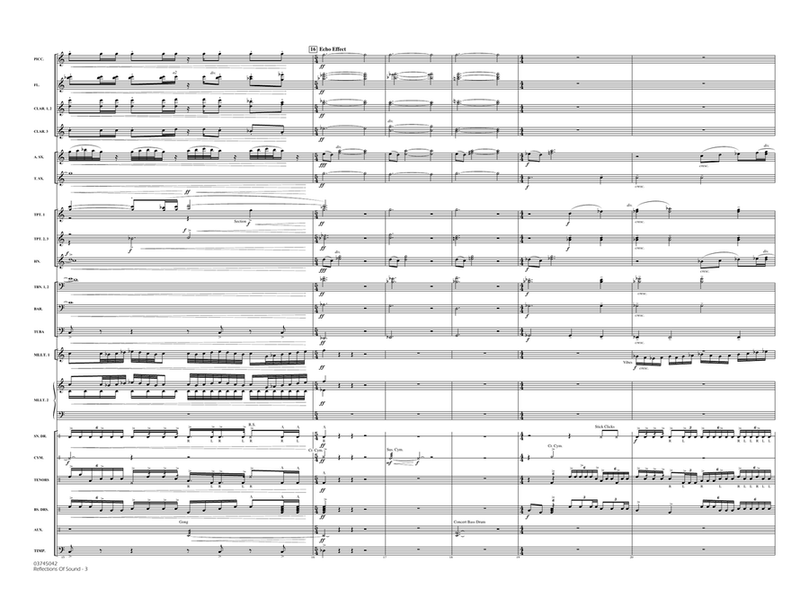 Reflections Of Sound - Conductor Score (Full Score) Marching Band scores gallery preview page 4