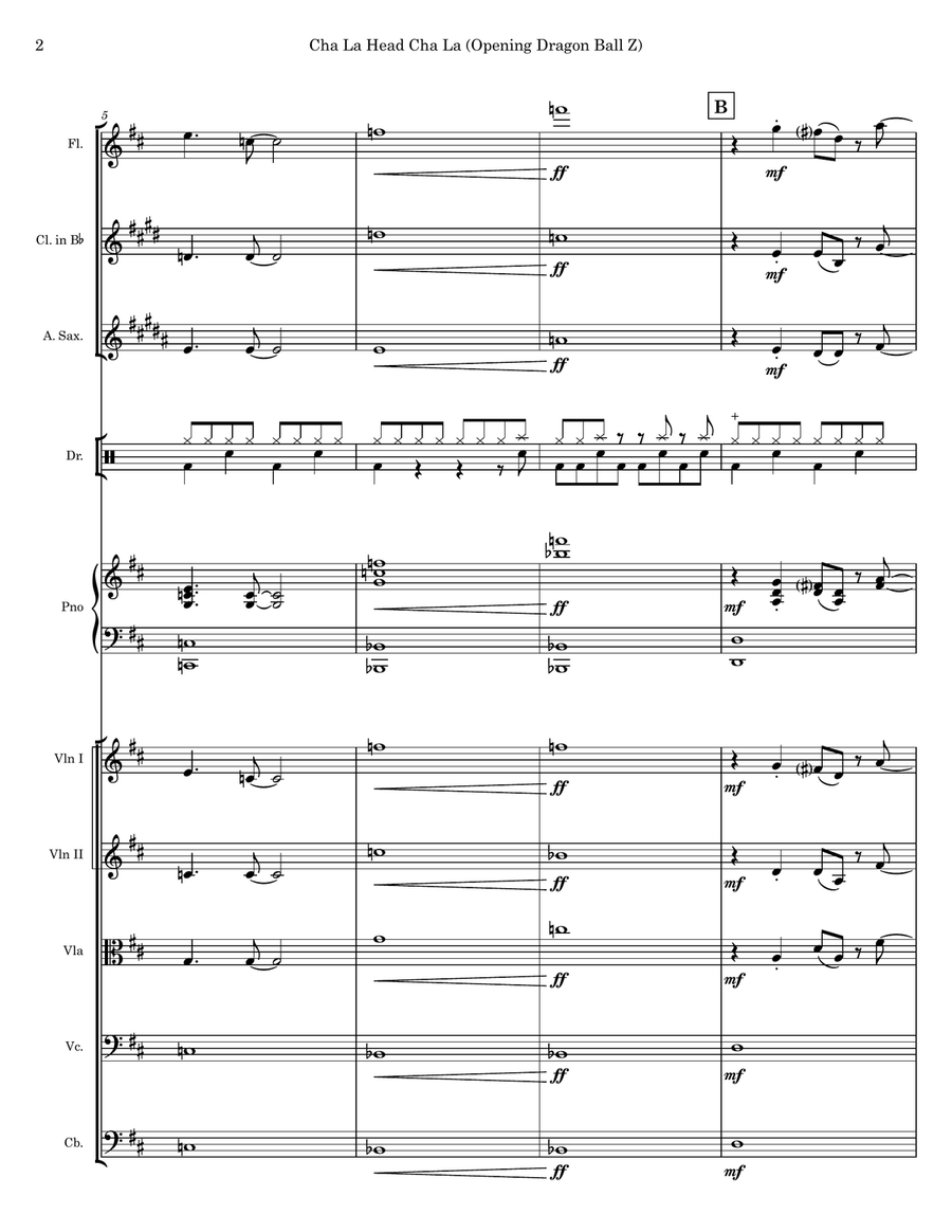 Cha La Head Cha La (We Gotta Power) Full Orchestra scores gallery preview page 2