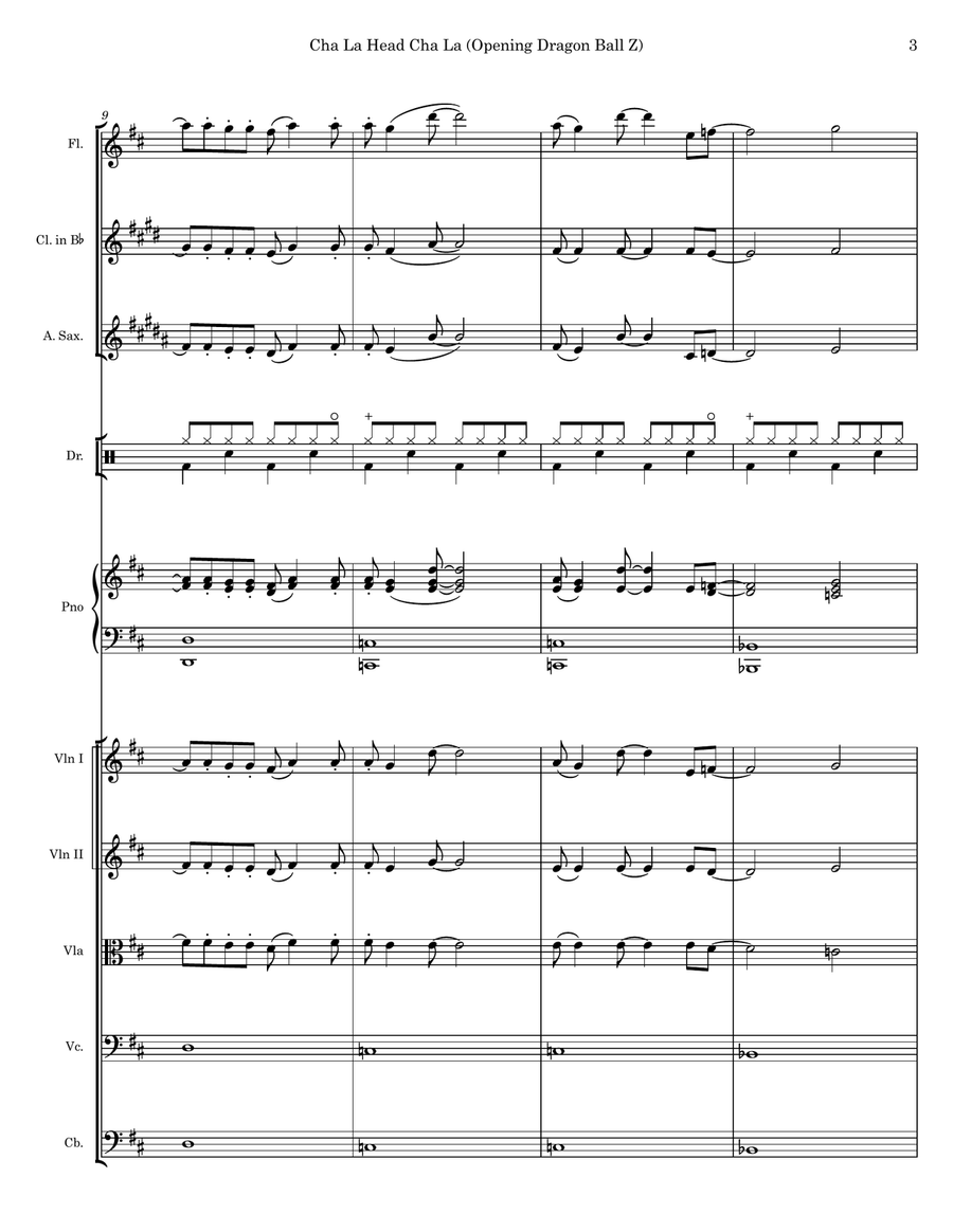Cha La Head Cha La (We Gotta Power) Full Orchestra scores gallery preview page 3