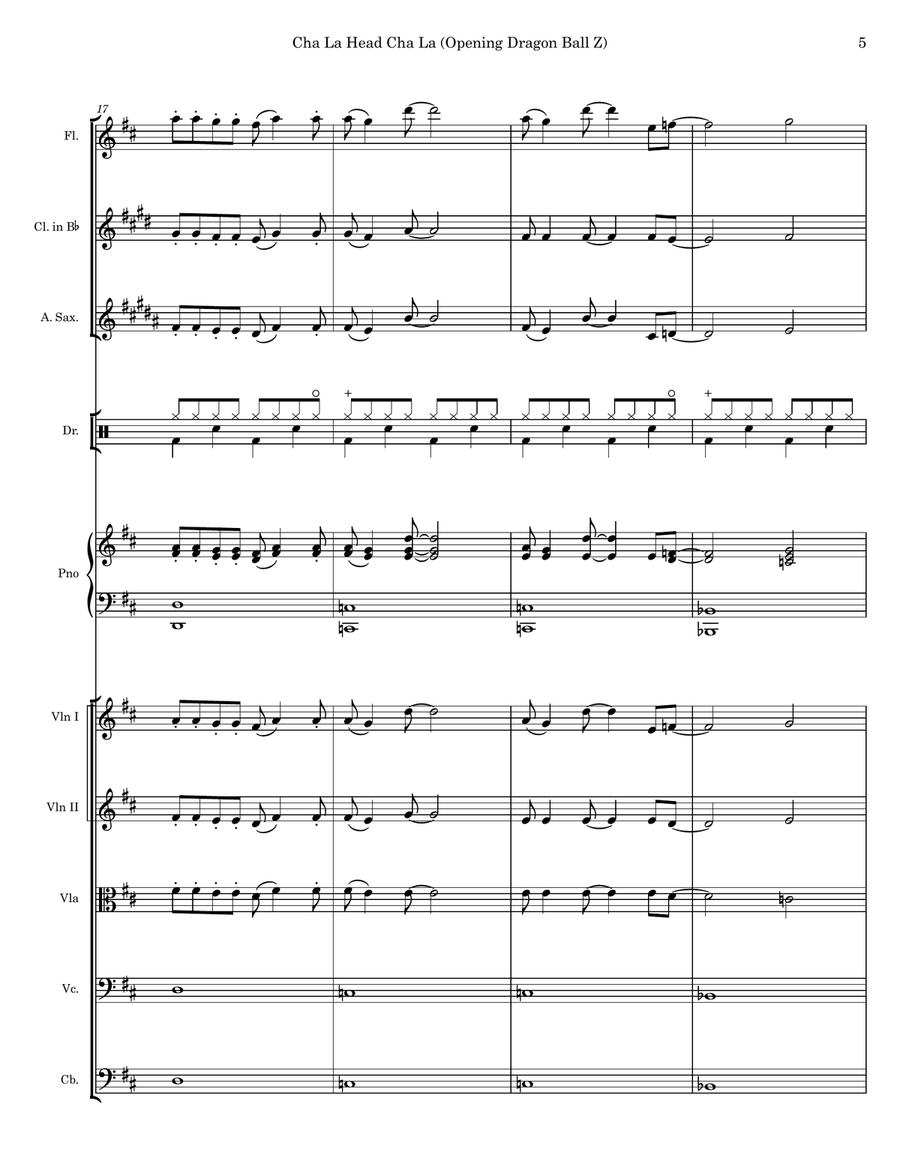 Cha La Head Cha La (We Gotta Power) Full Orchestra scores gallery preview page 5