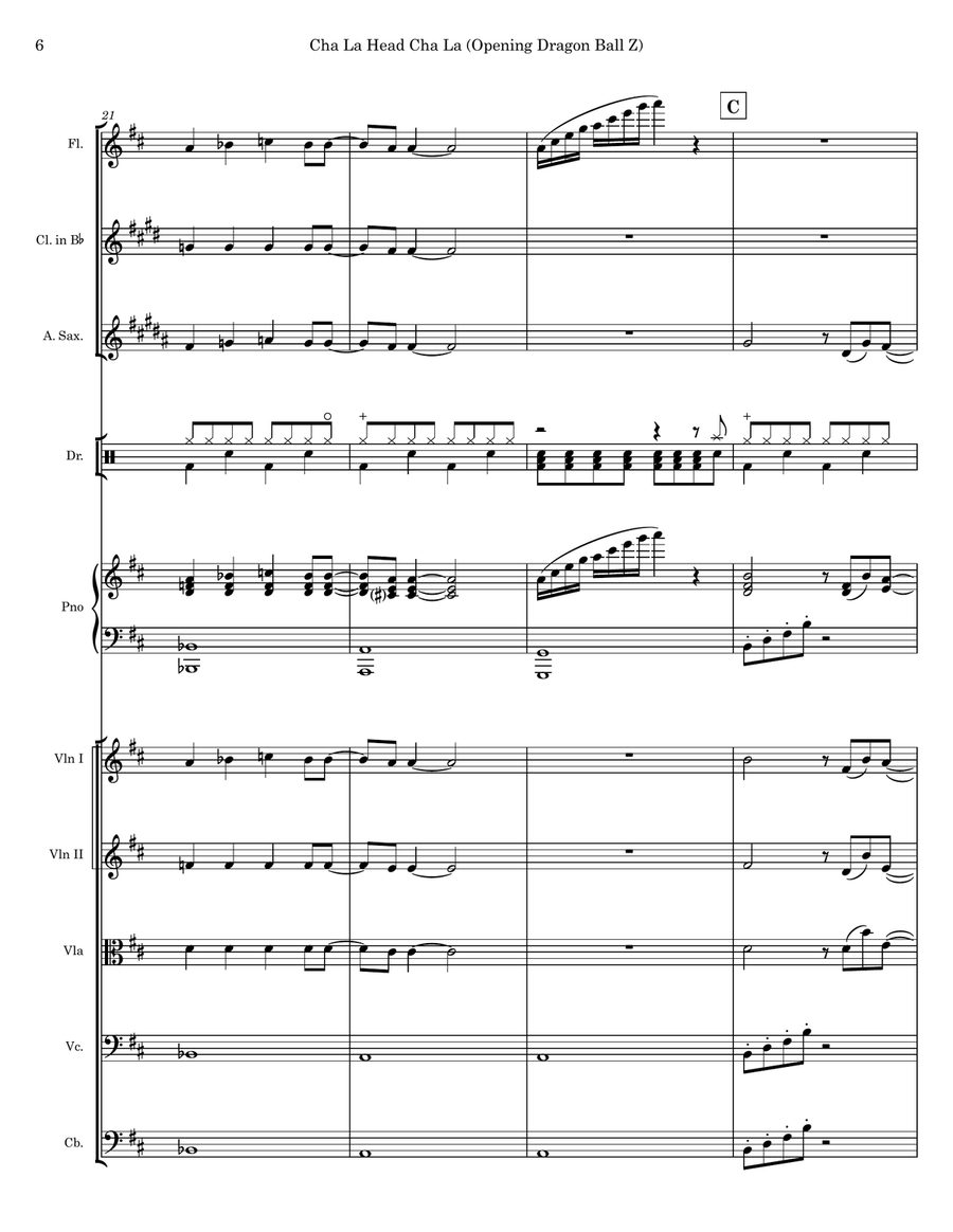 Cha La Head Cha La (We Gotta Power) Full Orchestra scores gallery preview page 6