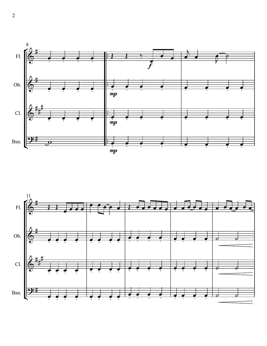 Don't Stop Believin' by Journey Woodwind Quartet - Digital Sheet Music page 2