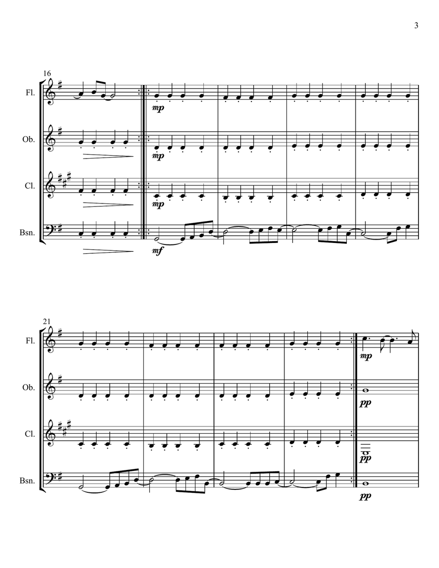 Don't Stop Believin' by Journey Woodwind Quartet - Digital Sheet Music page 3