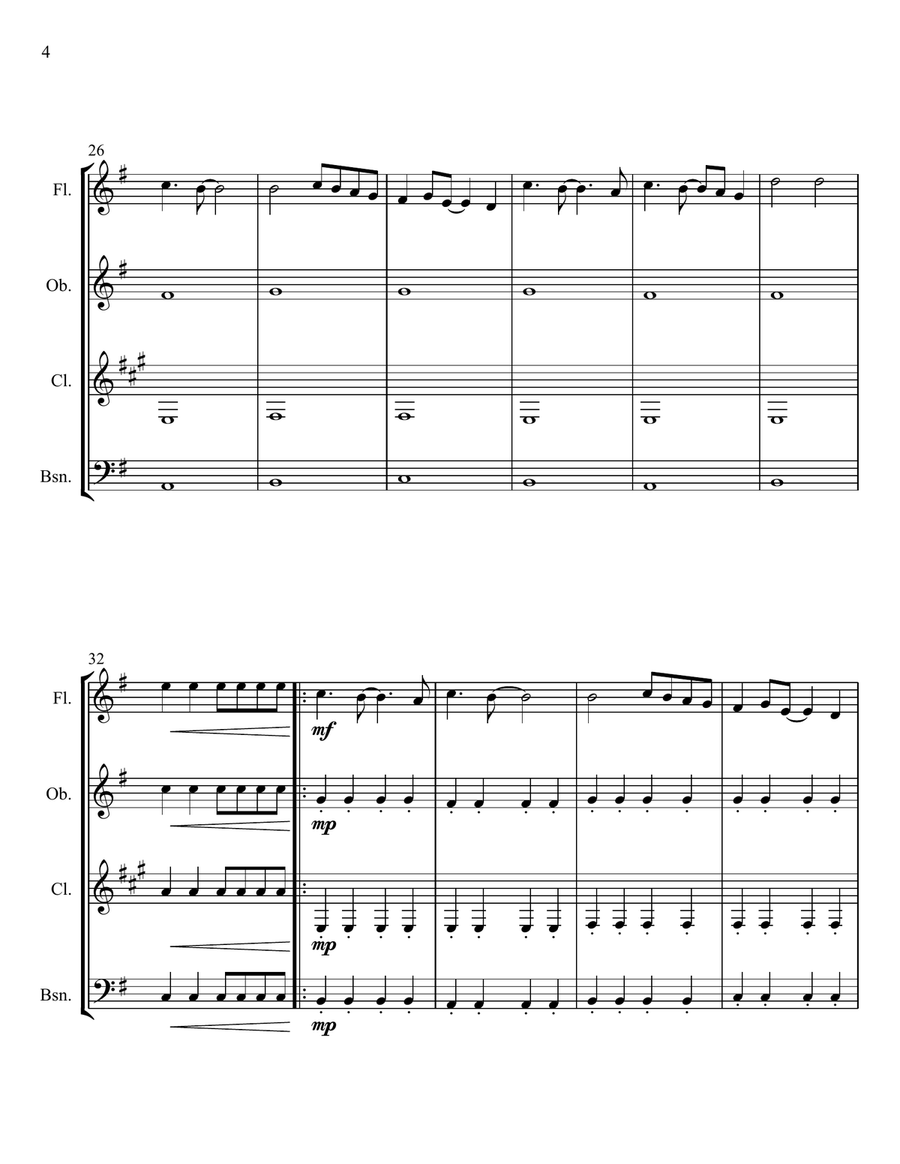 Don't Stop Believin' by Journey Woodwind Quartet - Digital Sheet Music page 4