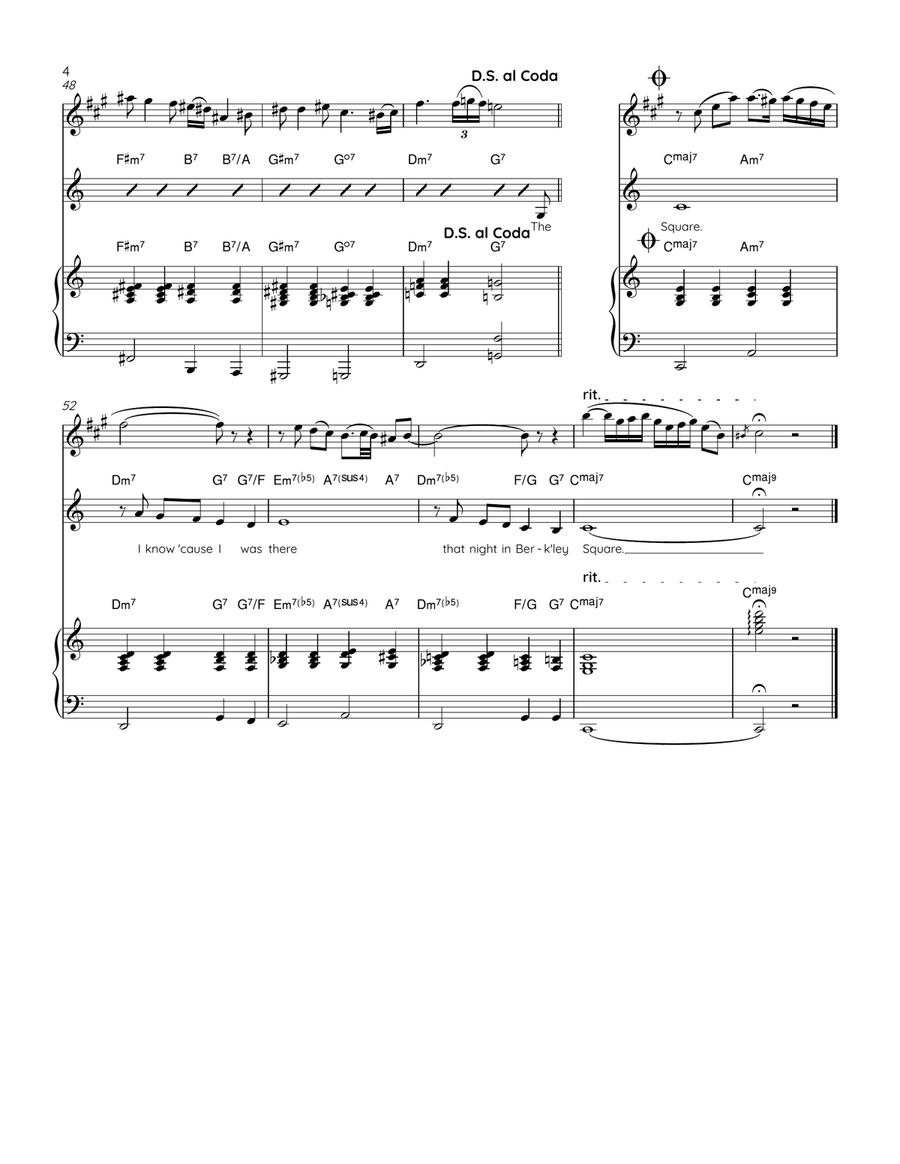 A Nightingale Sang In Berkeley Square Piano, Vocal scores gallery preview page 4