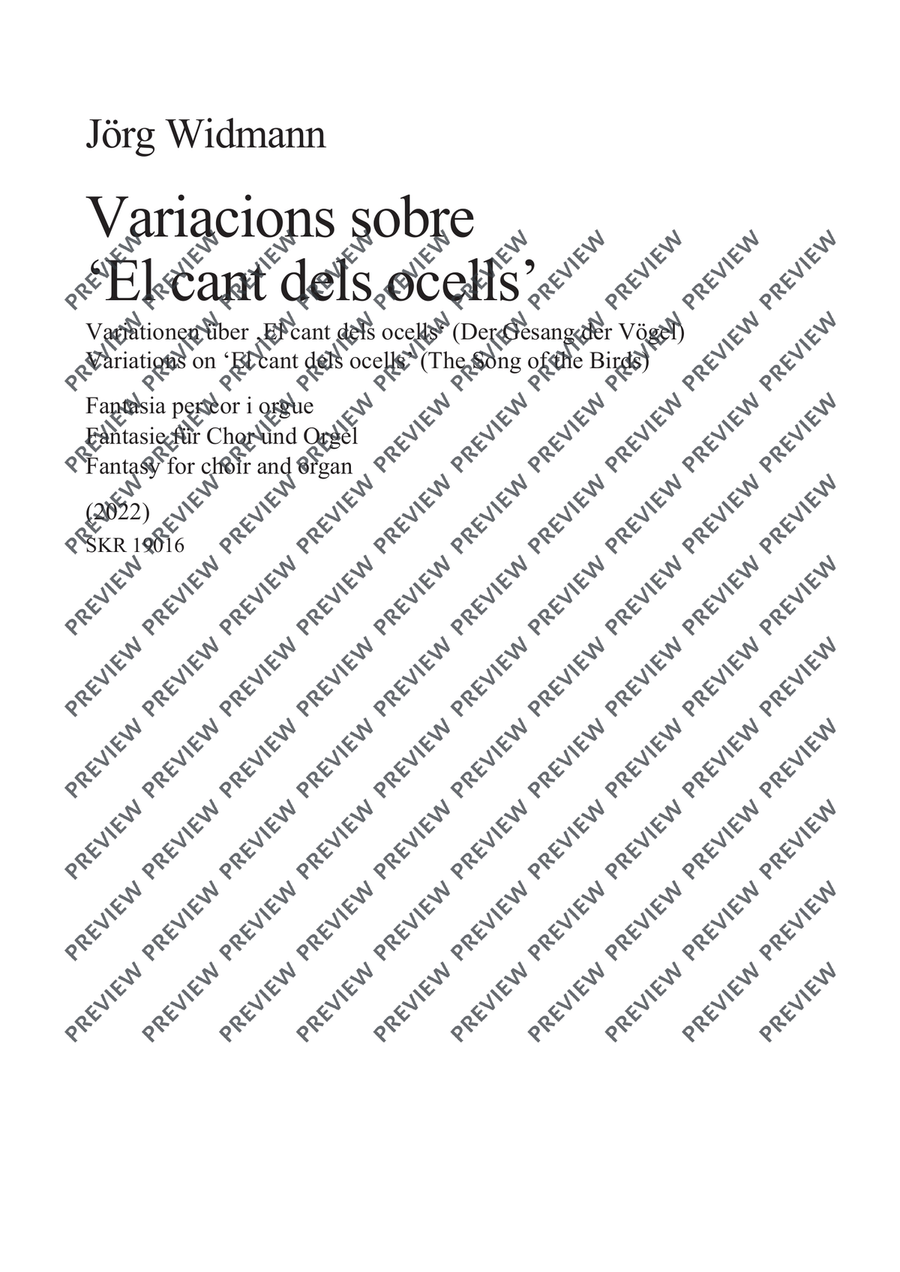 Variations on ‘El cant dels ocells’ (The Song of the Birds) Choir scores gallery preview page 2